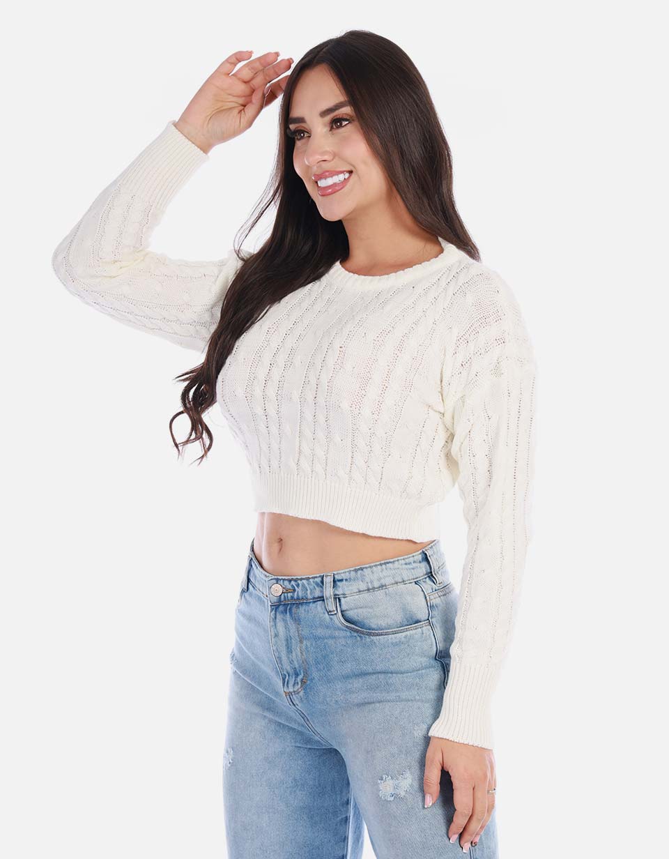 Buzo tejido mujer estilo básico