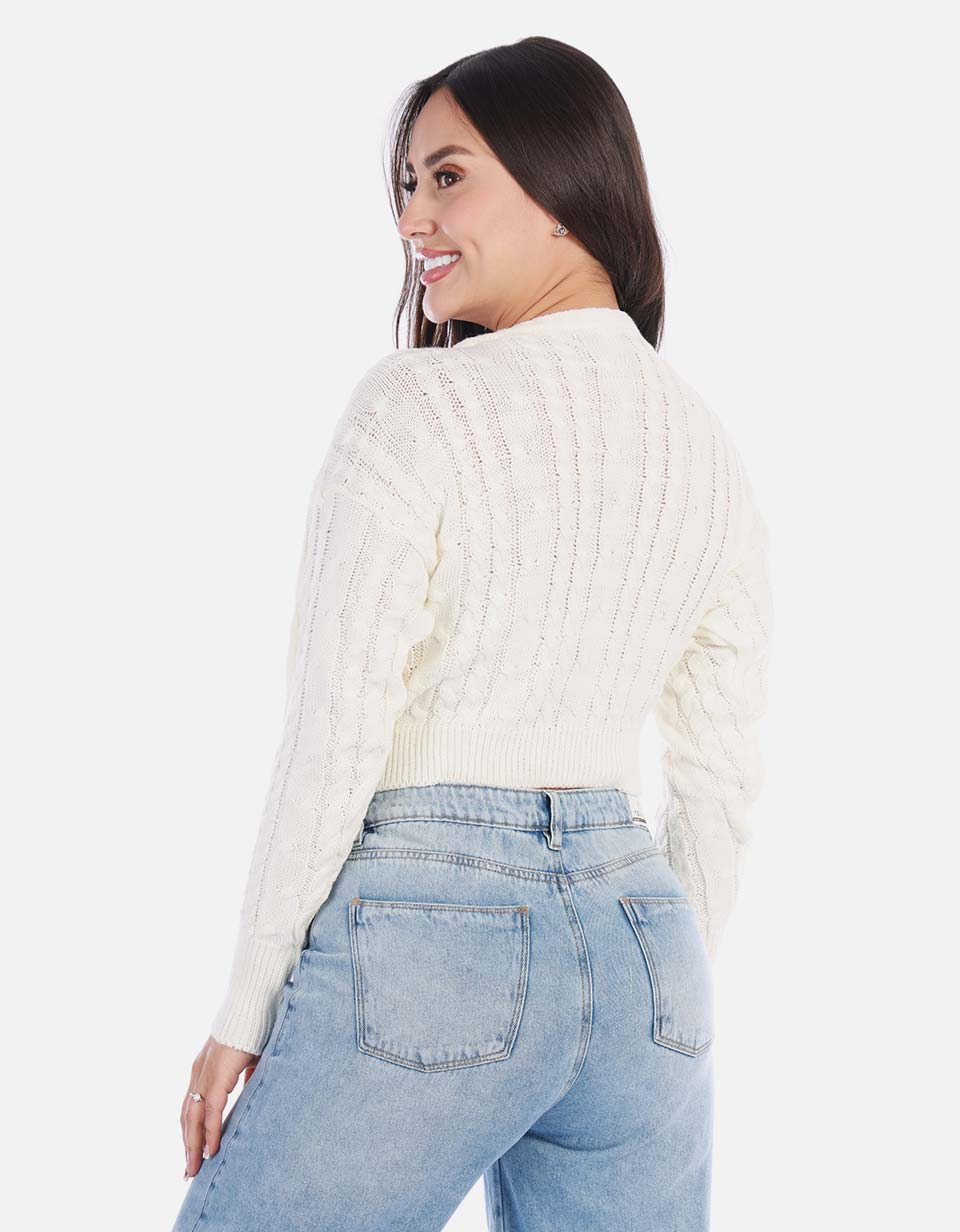 Buzo tejido mujer estilo básico