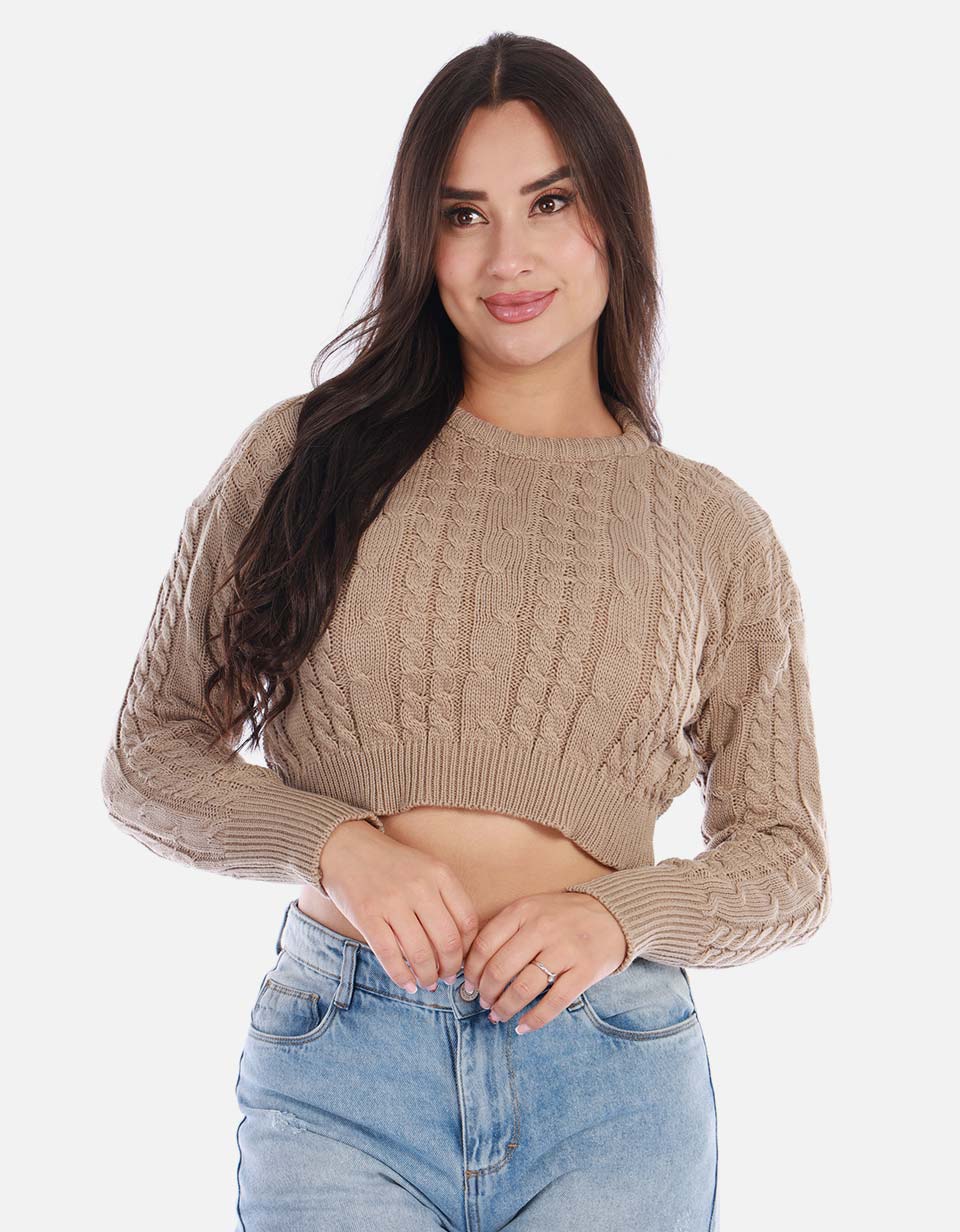 Buzo tejido mujer estilo básico