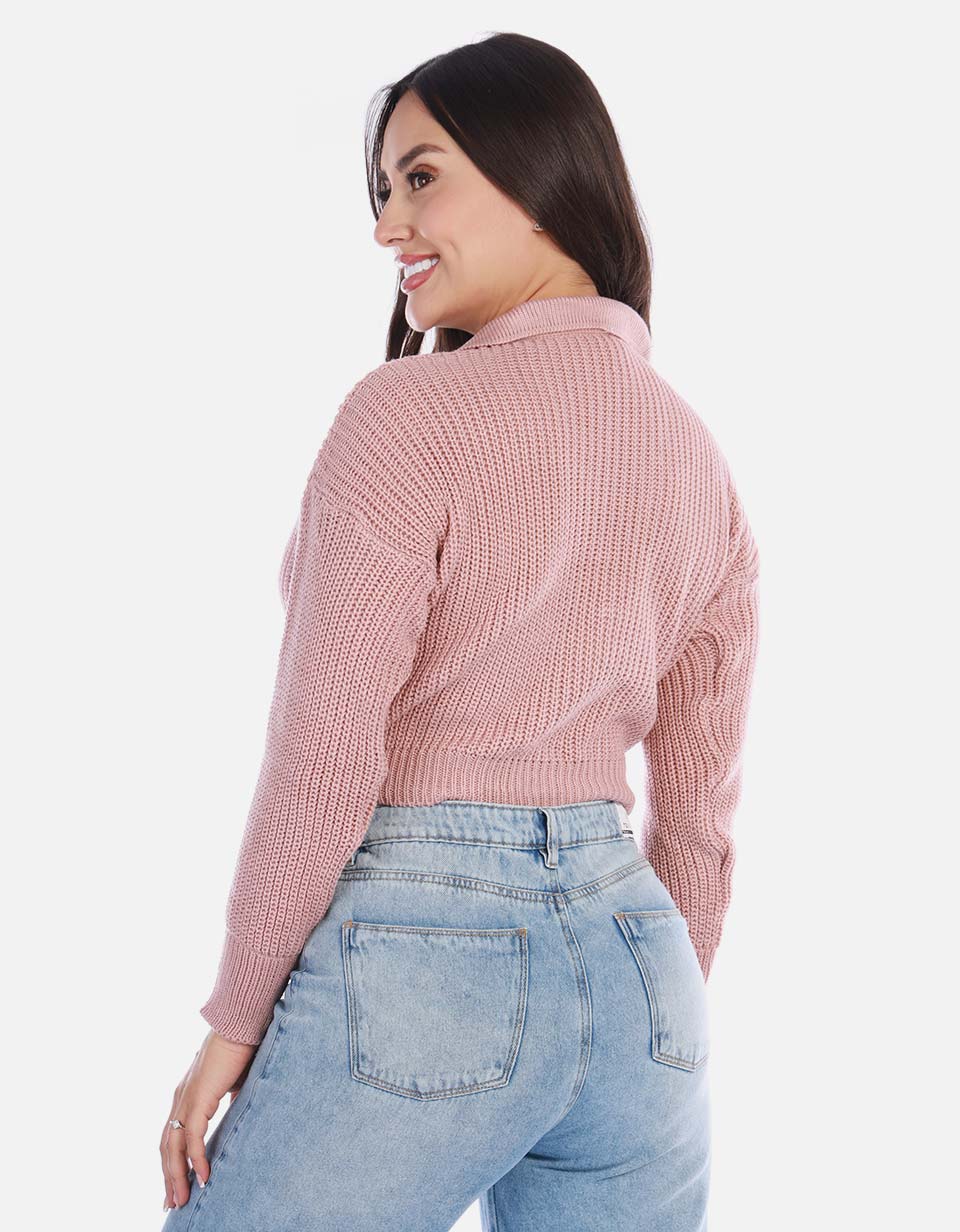 Buzo tipo polo mujer