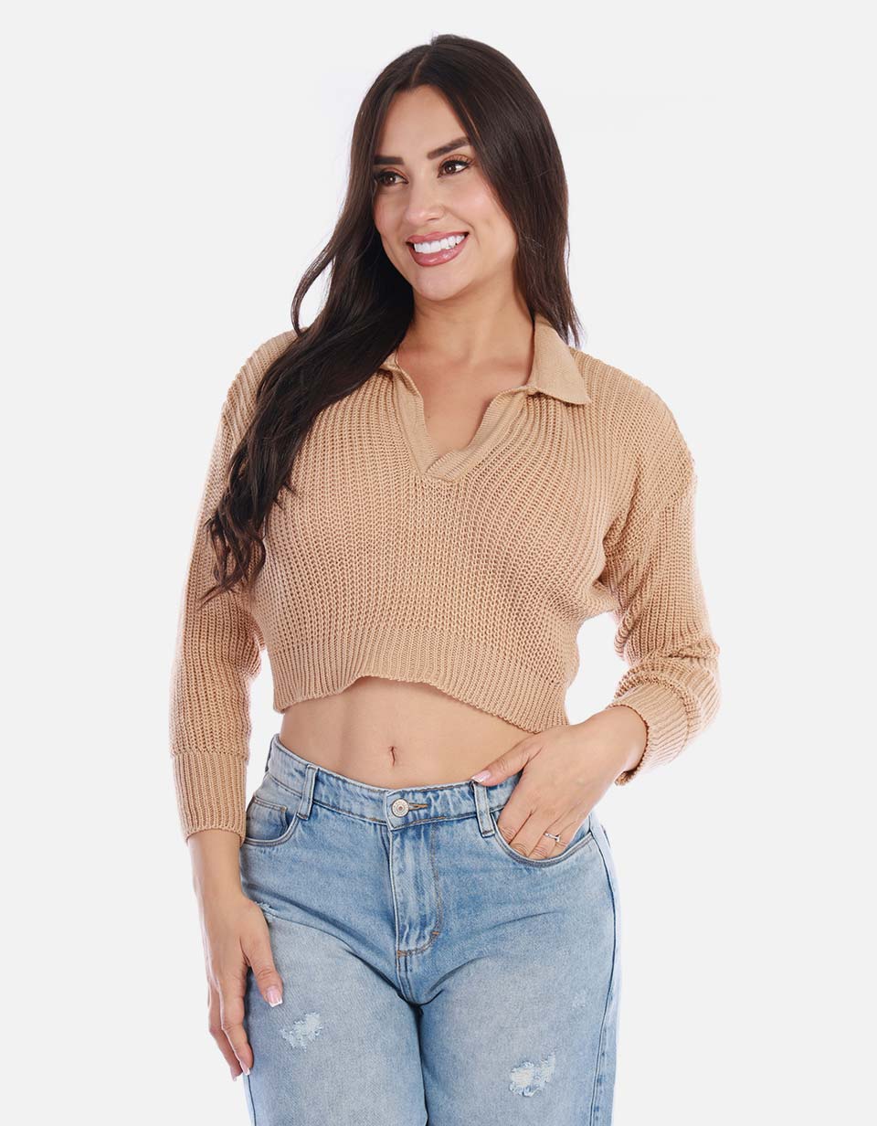 Buzo tipo polo mujer