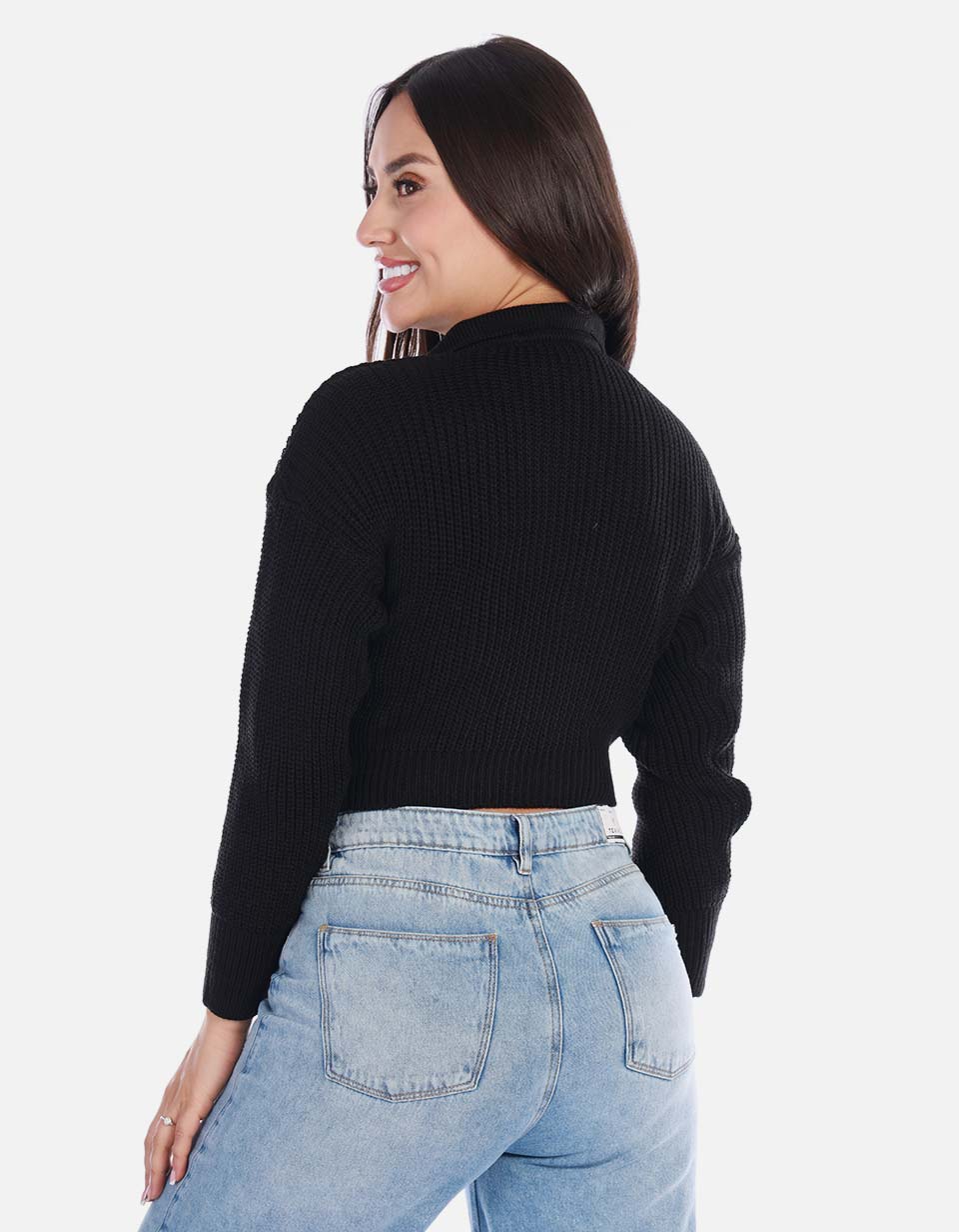 Buzo tipo polo mujer
