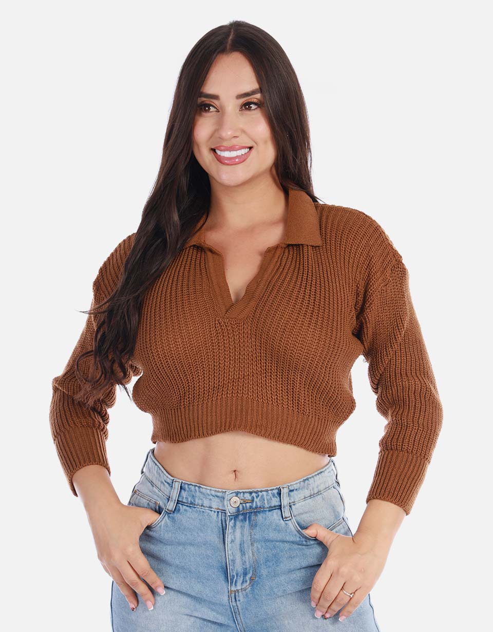 Buzo tipo polo mujer