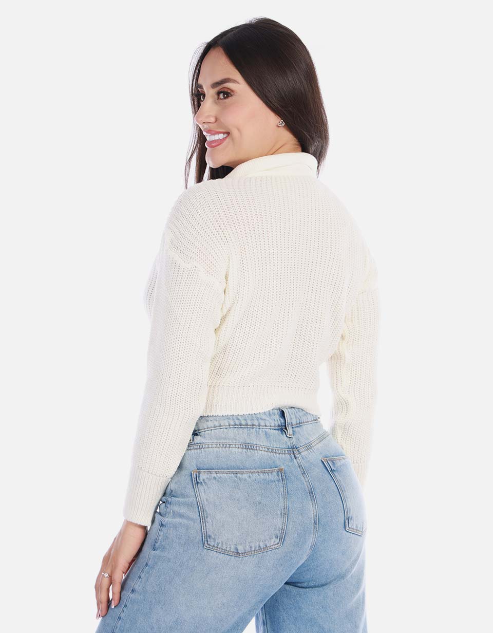 Buzo tipo polo mujer