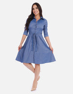 Vestido amplio con vuelo femenino