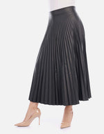 Falda midi plisada con caída fluida