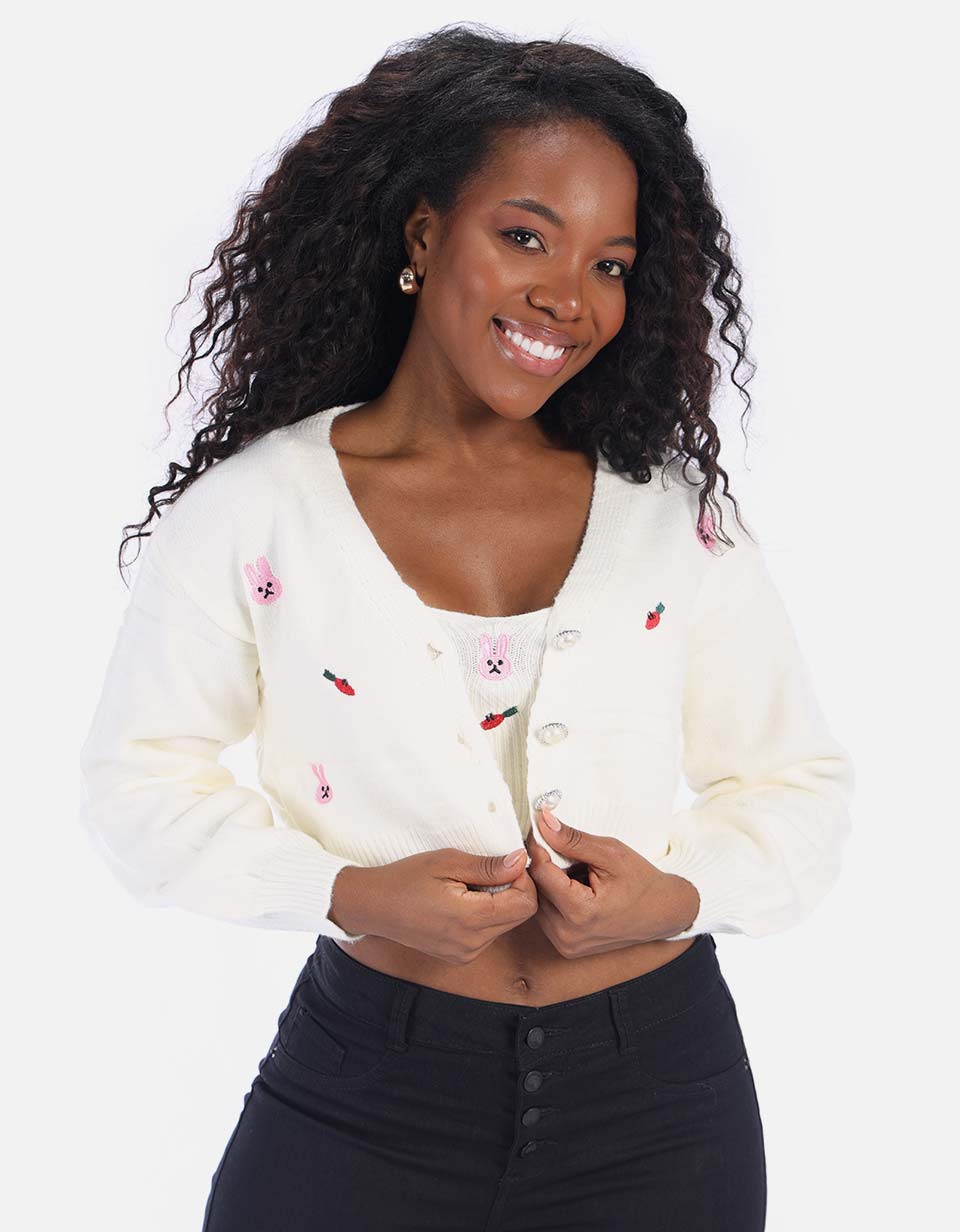 Set Cardigan y Top Mujer