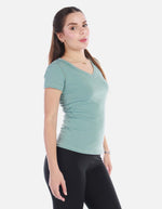 Camiseta deportiva Cuello V Manga corta