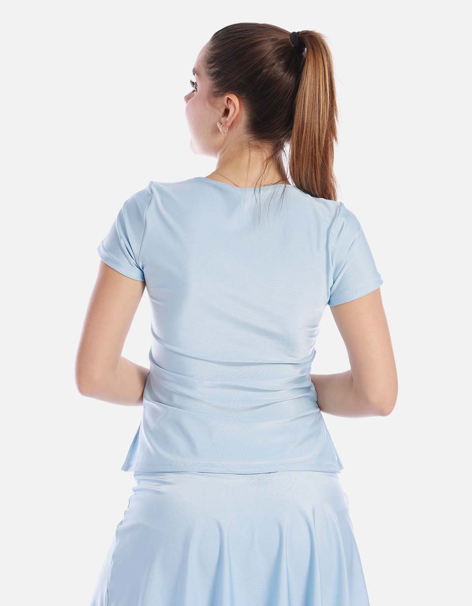 Camiseta cuello en V Mujer de estilo casual