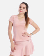 Camiseta cuello en V Mujer de estilo casual