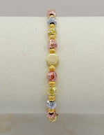 Pulsera Ajustable Tricolor Bolitas