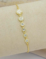 Pulsera Ajustable Círculos Circonias