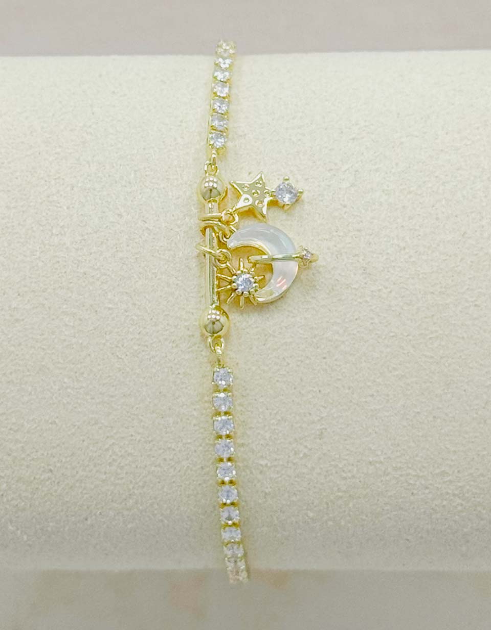 Pulsera Ajustable Luna y Estrellas