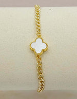Pulsera Eslabones con Dije de Trébol - Elegancia y Sofisticación